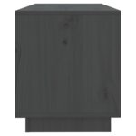 vidaXL TV skrinka sivá 74x34x40 cm masívna borovica – Obrázok 8