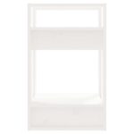 vidaXL Knižnica/deliaca stena biela 41x35x57 cm masívna borovica – Obrázok 6