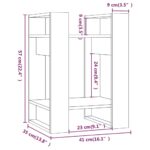 vidaXL Knižnica/deliaca stena biela 41x35x57 cm masívna borovica – Obrázok 8
