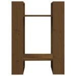 vidaXL Knižnica/deliaca stena hnedá 41x35x57 cm masívna borovica – Obrázok 5