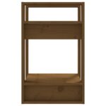 vidaXL Knižnica/deliaca stena hnedá 41x35x57 cm masívna borovica – Obrázok 6