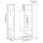 vidaXL Knižnica/deliaca stena hnedá 41x35x57 cm masívna borovica – Obrázok 8
