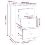 vidaXL Nočné stolíky 2 ks medovohnedé 40x35x61,5 cm borovicový masív – Obrázok 11