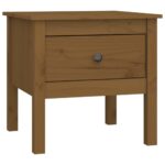 vidaXL Bočné stolíky 2 ks medovo hnedé 50x50x49 cm borovicový masív – Obrázok 3