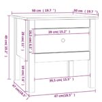 vidaXL Bočné stolíky 2 ks medovo hnedé 50x50x49 cm borovicový masív – Obrázok 12