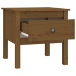 vidaXL Bočné stolíky 2 ks medovo hnedé 50x50x49 cm borovicový masív – Obrázok 9