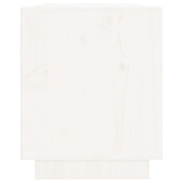 vidaXL TV skrinka biela 110,5x35x44 cm masívna borovica – Obrázok 7