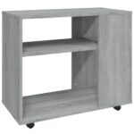vidaXL Príručný stolík sivý dub sonoma 70x35x55 cm spracované drevo – Obrázok 2