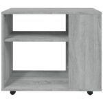 vidaXL Príručný stolík sivý dub sonoma 70x35x55 cm spracované drevo – Obrázok 5