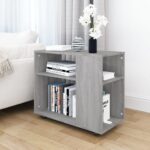 vidaXL Príručný stolík sivý dub sonoma 70x35x55 cm spracované drevo