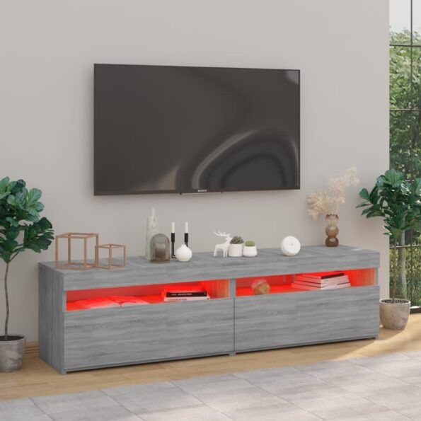 VXL8720286931912_g_en_hd_1.jpg vidaXL TV skrinky s LED svetlami 2 ks sivý dub sonoma 75x35x40 cm – Obrázok 3