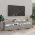 vidaXL TV skrinky s LED svetlami 2 ks sivý dub sonoma 75x35x40 cm – Obrázok 4
