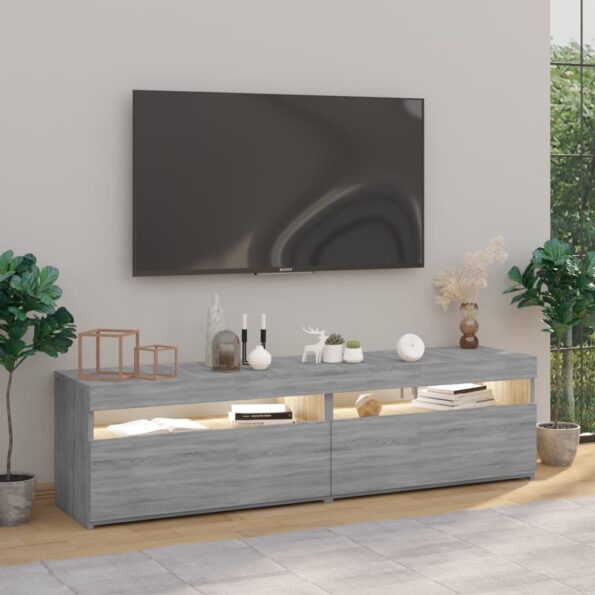 VXL8720286931912_g_en_hd_2.jpg vidaXL TV skrinky s LED svetlami 2 ks sivý dub sonoma 75x35x40 cm – Obrázok 4
