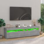 vidaXL TV skrinky s LED svetlami 2 ks sivý dub sonoma 75x35x40 cm – Obrázok 5