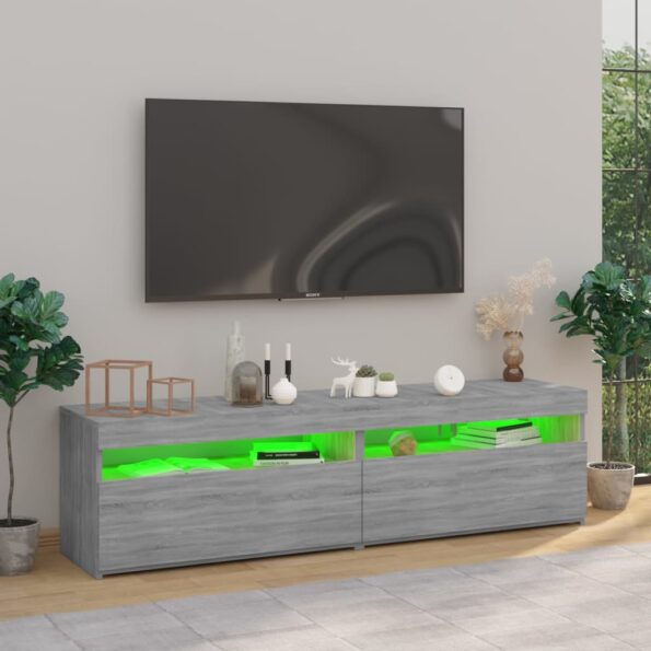 VXL8720286931912_g_en_hd_3.jpg vidaXL TV skrinky s LED svetlami 2 ks sivý dub sonoma 75x35x40 cm – Obrázok 5