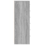 vidaXL Komoda so 6 zásuvkami sivá sonoma 50x34x96 cm spracované drevo – Obrázok 6
