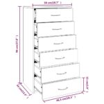vidaXL Komoda so 6 zásuvkami sivá sonoma 50x34x96 cm spracované drevo – Obrázok 8
