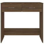 vidaXL Stôl hnedý dub 80x40x75 cm kompozitné drevo – Obrázok 4