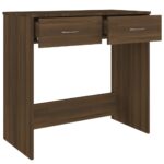 vidaXL Stôl hnedý dub 80x40x75 cm kompozitné drevo – Obrázok 6