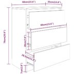 vidaXL Komoda hnedý dub 60x35x76 cm spracované drevo – Obrázok 8