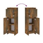 vidaXL Kúpeľňová skrinka dymový dub 30x30x95 cm spracované drevo – Obrázok 6