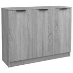 vidaXL Komoda sivý dub sonoma 90,5x30x70 cm spracované drevo – Obrázok 2