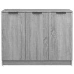 vidaXL Komoda sivý dub sonoma 90,5x30x70 cm spracované drevo – Obrázok 5