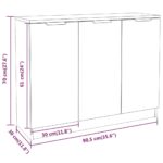 vidaXL Komoda sivý dub sonoma 90,5x30x70 cm spracované drevo – Obrázok 9