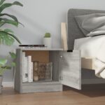 vidaXL Nočné stolíky 2 ks sivý dub sonoma 40x39x40 cm – Obrázok 4