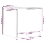 vidaXL Nočné stolíky 2 ks sivý dub sonoma 40x39x40 cm – Obrázok 11