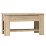 vidaXL Konferenčný stolík dub sonoma 101x49x52 cm spracované drevo – Obrázok 3