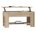 vidaXL Konferenčný stolík dub sonoma 101x49x52 cm spracované drevo – Obrázok 7