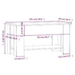 vidaXL Konferenčný stolík dub sonoma 101x49x52 cm spracované drevo – Obrázok 9