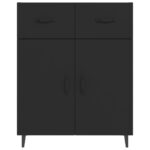 vidaXL Komoda čierna 69,5x34x90 cm kompozitné drevo – Obrázok 5