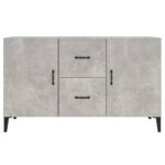 vidaXL Komoda, betónovo sivá 100x36x60 cm, kompozitné drevo – Obrázok 5