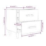 vidaXL Nočné stolíky 2 ks dymový dub 40x35x47,5 cm – Obrázok 7