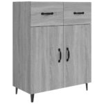 vidaXL Komoda sivý dub sonoma 69,5x34x90 cm kompozitné drevo – Obrázok 2
