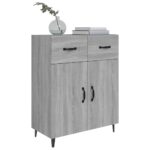vidaXL Komoda sivý dub sonoma 69,5x34x90 cm kompozitné drevo – Obrázok 4