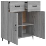 vidaXL Komoda sivý dub sonoma 69,5x34x90 cm kompozitné drevo – Obrázok 7