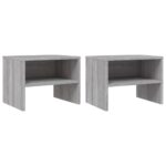 vidaXL Nočné stolíky 2 ks sivý dub sonoma 40x30x30 cm spracované drevo – Obrázok 2