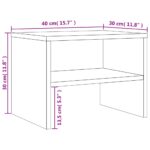 vidaXL Nočné stolíky 2 ks sivý dub sonoma 40x30x30 cm spracované drevo – Obrázok 10