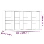vidaXL Knižnica/komoda dymový dub 66x30x130 cm spracované drevo – Obrázok 12