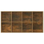 vidaXL Knižnica/komoda dymový dub 66x30x130 cm spracované drevo – Obrázok 6