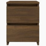 vidaXL Nočný stolík hnedý dub 30x30x40 cm spracované drevo – Obrázok 3
