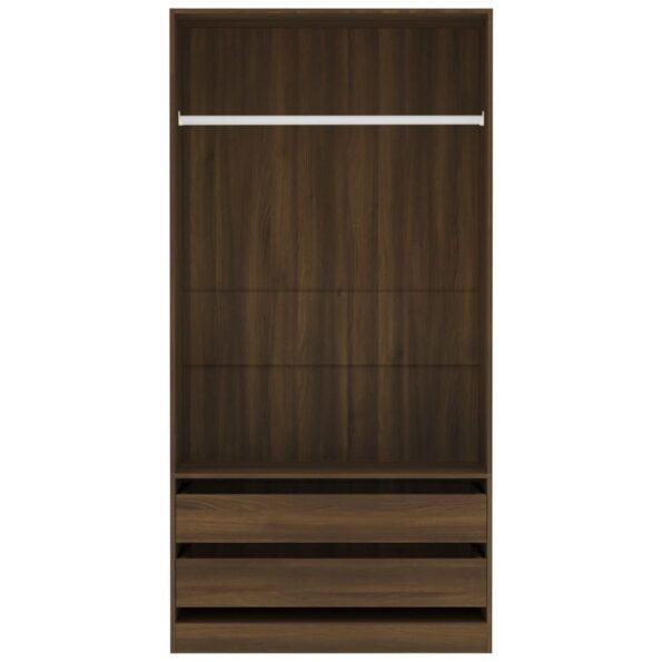 vidaXL Šatník hnedý dub 100x50x200 cm spracované drevo – Obrázok 4