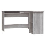 vidaXL Rohový stôl sivý dub sonoma 120x140x75 cm kompozitné drevo – Obrázok 2