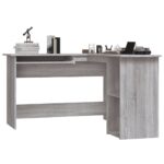 vidaXL Rohový stôl sivý dub sonoma 120x140x75 cm kompozitné drevo – Obrázok 3