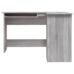 vidaXL Rohový stôl sivý dub sonoma 120x140x75 cm kompozitné drevo – Obrázok 4