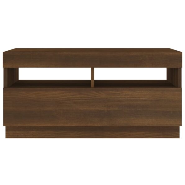 vidaXL TV skrinka s LED, hnedý dub 80x35x40 cm – Obrázok 9