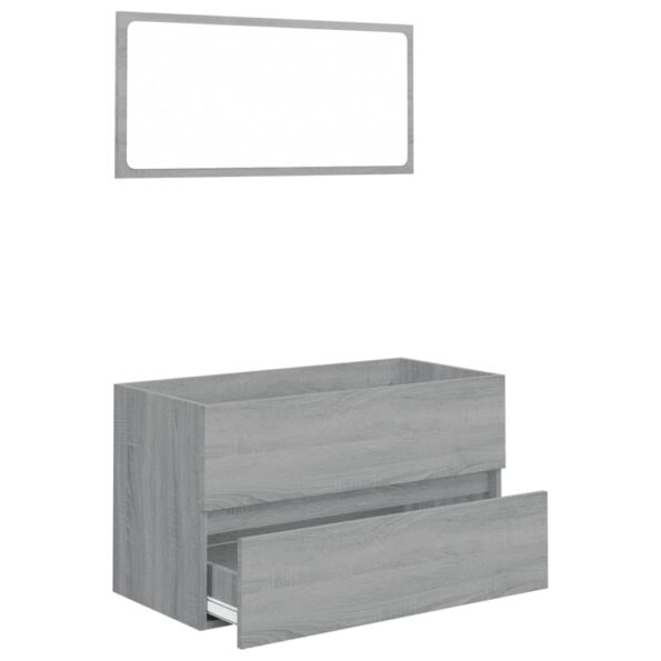 vidaXL 2-dielna sada kúpeľňového nábytku, sivá sonoma kompozitné drevo – Obrázok 2